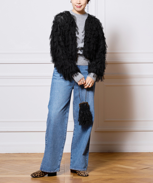 セール】IENA LA BOUCLE チュールフリンジブラウス（シャツ/ブラウス