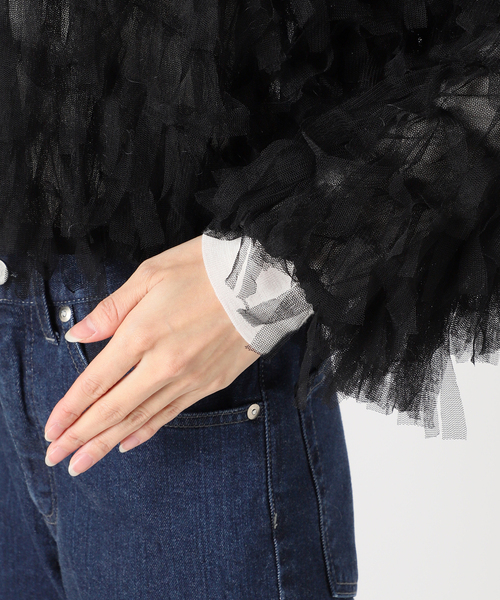 セール】IENA LA BOUCLE チュールフリンジブラウス（シャツ/ブラウス