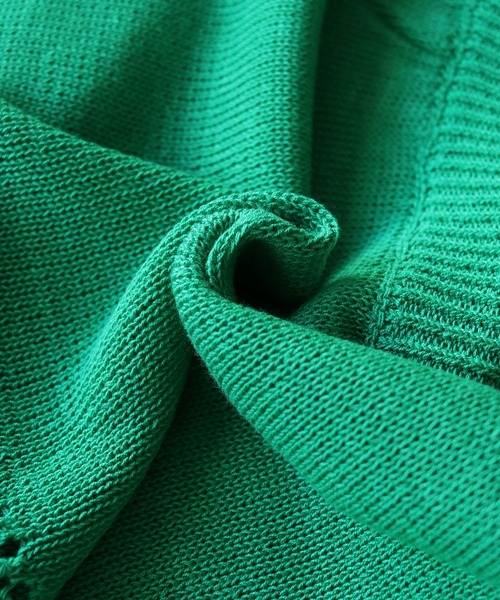 cheriella(シェリエラ)の「【cheriella】WEB限定メッシュ編地切替プルオーバー WEB LIMITED MESH PANEL PULLOVER(ニット/セーター・レディース・ブラック/オレンジ/グリーン/アイボリー・M)」の10枚目の写真