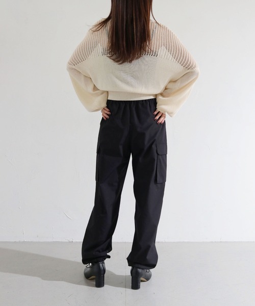 cheriella(シェリエラ)の「【cheriella】WEB限定メッシュ編地切替プルオーバー WEB LIMITED MESH PANEL PULLOVER(ニット/セーター・レディース・ブラック/オレンジ/グリーン/アイボリー・M)」の13枚目の写真