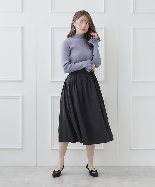 couture brooch(クチュールブローチ)の「◆【ウエストゴムでらくちん】リバーシブルドットフレアスカート(スカート・レディース・チャコール/ブラック系/グレー系5・38/42/36/40)」の22枚目の写真