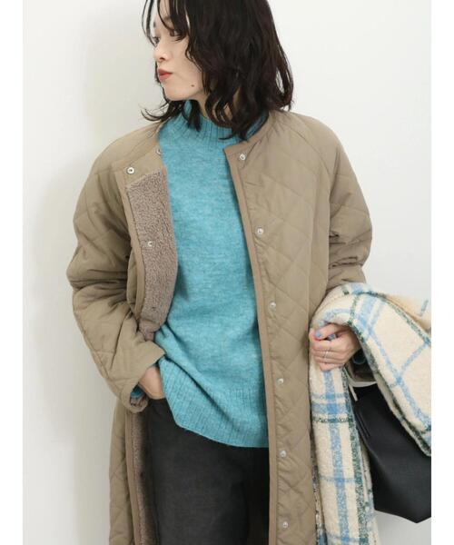 Samansa Mos2 blue（サマンサモスモスブルー）の「キルト×ボアロングコート（ブルゾン・レディース・ブラック/ベージュ系その他/キナリ・F）」の20枚目の写真