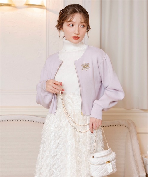 SWINGLE（スウィングル）の「フリンジフレアボリュームスカート（スカート・レディース・ブラック/オフホワイト/ピンク・MEDIUM）」の17枚目の写真