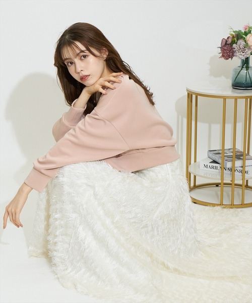 SWINGLE（スウィングル）の「フリンジフレアボリュームスカート（スカート・レディース・ブラック/オフホワイト/ピンク・MEDIUM）」の18枚目の写真