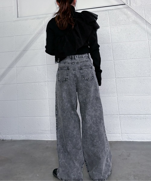 EPIMI E'PIMMY（エピミエピミー）の「ツータックバギーデニムパンツ（デニムパンツ・レディース・ブラック/ブルー/グレー・SMALL/MEDIUM）」の16枚目の写真