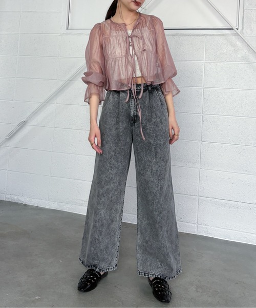 EPIMI E'PIMMY（エピミエピミー）の「ツータックバギーデニムパンツ（デニムパンツ・レディース・ブラック/ブルー/グレー・SMALL/MEDIUM）」の19枚目の写真