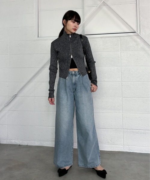 EPIMI E'PIMMY（エピミエピミー）の「ツータックバギーデニムパンツ（デニムパンツ・レディース・ブラック/ブルー/グレー・SMALL/MEDIUM）」の9枚目の写真