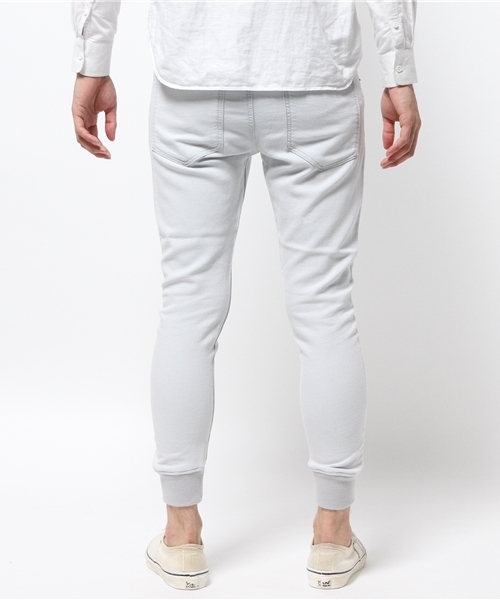 VENCEEXCHANGE（ヴァンスエクスチェンジ）の「ドビーデニム裾リブパンツ（デニムパンツ・メンズ・ネイビー/オフホワイト・MEDIUM/LARGE/SMALL）」の4枚目の写真