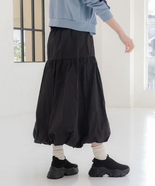 LAKOLE(ラコレ)の「グログランバルーンスカート / 106661(スカート・レディース・ライトブルー/ブラック/ライトベージュ・SMALL/MEDIUM)」の10枚目の写真