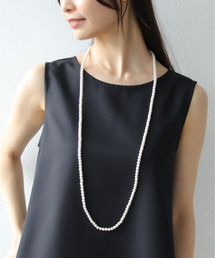 Three Four Time | 6㎜パールロングネックレス(100㎝)【結婚式/フォーマル/入卒/デイリー】(ネックレス)