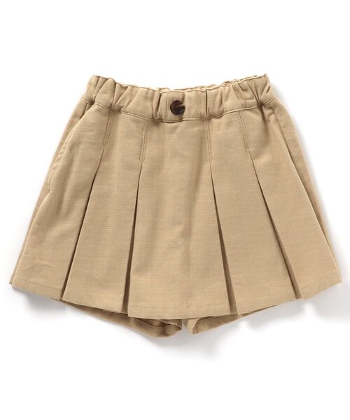 Seraph（セラフ）の「プリーツ台形スカートパンツ（その他パンツ・キッズ・ブラック/ベージュ/インディゴブルー/オレンジ・80/90/100/110/120/130/140）」の5枚目の写真