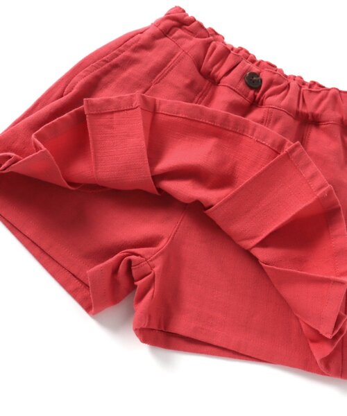 Seraph（セラフ）の「プリーツ台形スカートパンツ（その他パンツ・キッズ・ブラック/ベージュ/インディゴブルー/オレンジ・80/90/100/110/120/130/140）」の14枚目の写真