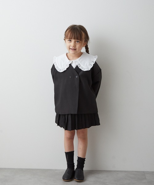 riziere（リジェール）の「サス付きプリーツキュロットスカート（スカート・キッズ・ブラック・150/140/130/120/110/100/160）」の9枚目の写真