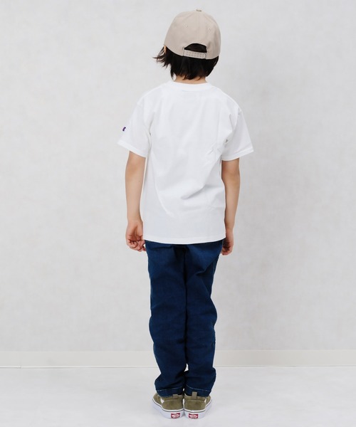 Champion（チャンピオン）の「Champion チャンピオン ロゴ 半袖Tシャツ（Tシャツ/カットソー・キッズ・ブラック/ホワイト/ネイビー/グレー/ダークグリーン・M/L/S/XL）」の8枚目の写真