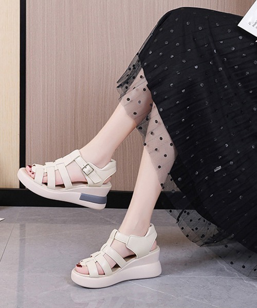Miniministore(ミニミニストア)の「グルカサンダル 夏レディース厚底サンダル(サンダル・レディース・ブラック/アイボリー・22.5cm/23.0cm/23.5cm/24.0cm/24.5cm)」の10枚目の写真
