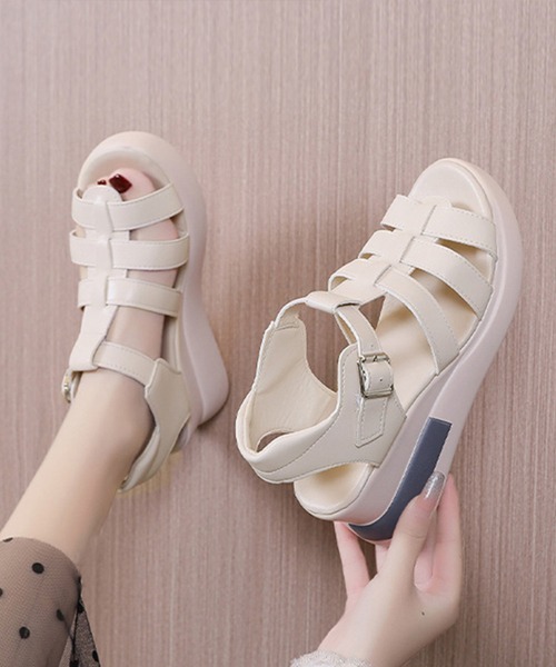 Miniministore(ミニミニストア)の「グルカサンダル 夏レディース厚底サンダル(サンダル・レディース・ブラック/アイボリー・22.5cm/23.0cm/23.5cm/24.0cm/24.5cm)」の14枚目の写真