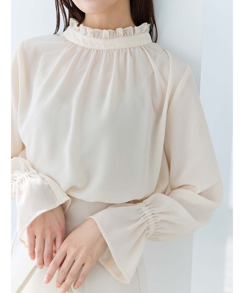 fifth(フィフス)の「キャンディースリーブシアーブラウス(シャツ/ブラウス・レディース・ベージュ/ホワイト/ブラック/サックスブルー・M)」の13枚目の写真