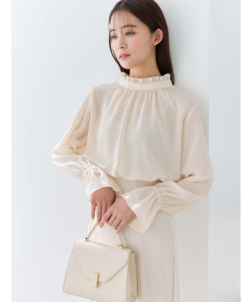 fifth(フィフス)の「キャンディースリーブシアーブラウス(シャツ/ブラウス・レディース・ベージュ/ホワイト/ブラック/サックスブルー・M)」の12枚目の写真