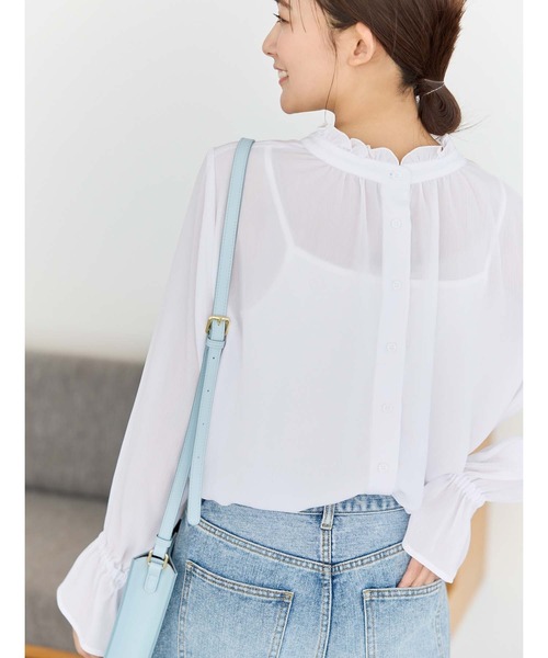 fifth(フィフス)の「キャンディースリーブシアーブラウス(シャツ/ブラウス・レディース・ベージュ/ホワイト/ブラック/サックスブルー・M)」の19枚目の写真