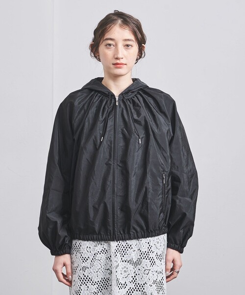 2024✨UNITED ARROWS ライト フード ブルゾン ブラック 36 UNITED ARROWS（ユナイテッドアローズ）の「ライト フード ブルゾン
