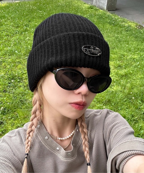 シルバーネームプレートビーニー（ニットキャップ/ビーニー）｜sedacle
