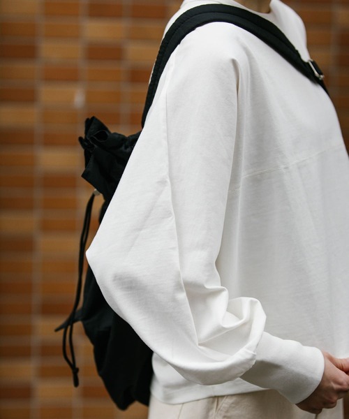 EKAL（エカル）の「スプリットドルマンカットソー（Tシャツ/カットソー・レディース・ピンク/オフホワイト/ブラック・ONE）」の4枚目の写真