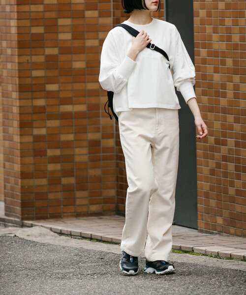 EKAL（エカル）の「スプリットドルマンカットソー（Tシャツ/カットソー・レディース・ピンク/オフホワイト/ブラック・ONE）」の6枚目の写真