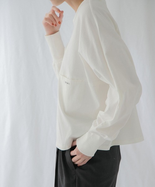 EKAL（エカル）の「スプリットドルマンカットソー（Tシャツ/カットソー・レディース・ピンク/オフホワイト/ブラック・ONE）」の10枚目の写真