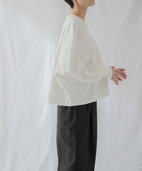 EKAL（エカル）の「スプリットドルマンカットソー（Tシャツ/カットソー・レディース・ピンク/オフホワイト/ブラック・ONE）」の11枚目の写真