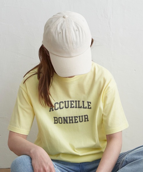LBC(エルビーシー)の「リネンロゴ刺繍キャップ(キャップ・レディース・アッシュグレー/ブラック/パープル/オフホワイト・FREE)」の2枚目の写真