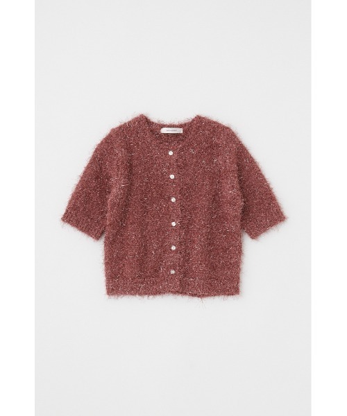 MOUSSY(マウジー)の「SHAGGY GLITTER KNIT カーディガン(カーディガン/ボレロ・レディース・ブラウン/ライトグレー/ネイビー/キナリ・FREE)」の12枚目の写真