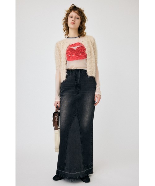 MOUSSY(マウジー)の「SHAGGY GLITTER KNIT カーディガン(カーディガン/ボレロ・レディース・ブラウン/ライトグレー/ネイビー/キナリ・FREE)」の16枚目の写真