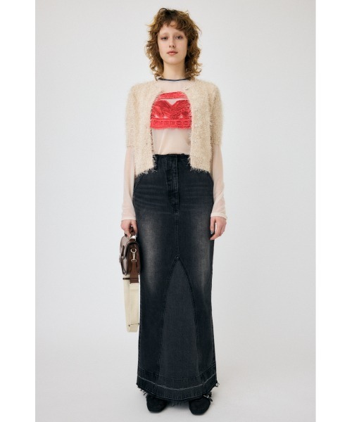 MOUSSY(マウジー)の「SHAGGY GLITTER KNIT カーディガン(カーディガン/ボレロ・レディース・ブラウン/ライトグレー/ネイビー/キナリ・FREE)」の18枚目の写真
