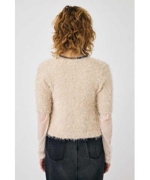 MOUSSY(マウジー)の「SHAGGY GLITTER KNIT カーディガン(カーディガン/ボレロ・レディース・ブラウン/ライトグレー/ネイビー/キナリ・FREE)」の20枚目の写真