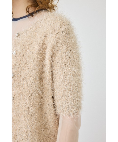 MOUSSY(マウジー)の「SHAGGY GLITTER KNIT カーディガン(カーディガン/ボレロ・レディース・ブラウン/ライトグレー/ネイビー/キナリ・FREE)」の22枚目の写真