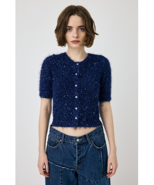 MOUSSY(マウジー)の「SHAGGY GLITTER KNIT カーディガン(カーディガン/ボレロ・レディース・ブラウン/ライトグレー/ネイビー/キナリ・FREE)」の10枚目の写真