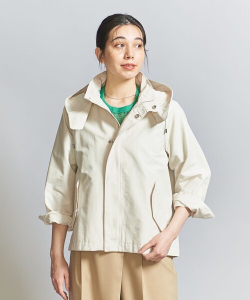 BEAUTY&YOUTH UNITED ARROWS（ビューティーアンドユースユナイテッドアローズ）の「グログランフード マウンテンパーカー -2WAY/撥水加工-（マウンテンパーカー・レディース・ベージュ/ネイビー/オフホワイト・XS/S/L/M）」の8枚目の写真