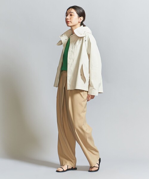 BEAUTY&YOUTH UNITED ARROWS（ビューティーアンドユースユナイテッドアローズ）の「グログランフード マウンテンパーカー -2WAY/撥水加工-（マウンテンパーカー・レディース・ベージュ/ネイビー/オフホワイト・XS/S/L/M）」の10枚目の写真