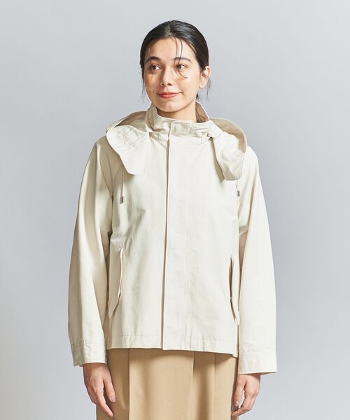 BEAUTY&YOUTH UNITED ARROWS（ビューティーアンドユースユナイテッドアローズ）の「グログランフード マウンテンパーカー -2WAY/撥水加工-（マウンテンパーカー・レディース・ベージュ/ネイビー/オフホワイト・XS/S/L/M）」の17枚目の写真