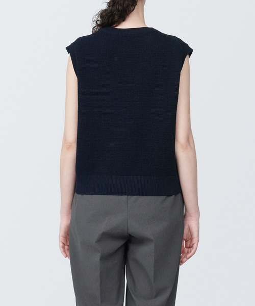 無印良品 4点セット Lサイズ (フレンチ袖D 1点含む) セール】婦人 強撚メッシュフレンチスリーブセーター（ニット