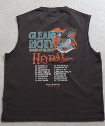 「ユニセックス」ヴィンテージ感溢れるツアーTバックプリント ノースリーブTシャツ メンズ レディース/ロックT