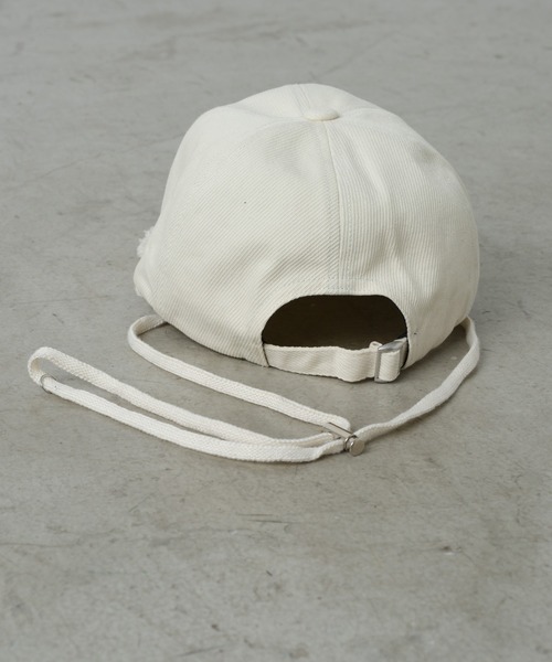 CIAOPANIC TYPY（チャオパニックティピー）の「紐付きフリンジキャップ（キャップ・レディース・サックスブルー/ブラック/アイボリー・ONE SIZE）」の12枚目の写真
