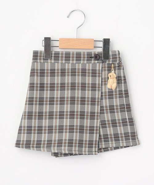 SHOO・LA・RUE（シューラルー）の「◆【110-140cm】クマチャーム付きチェックスカパン（その他パンツ・キッズ・ブラック系1/サックスブルー系1・11/14/13/12）」の7枚目の写真