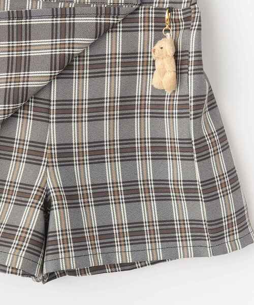 SHOO・LA・RUE（シューラルー）の「◆【110-140cm】クマチャーム付きチェックスカパン（その他パンツ・キッズ・ブラック系1/サックスブルー系1・11/14/13/12）」の11枚目の写真