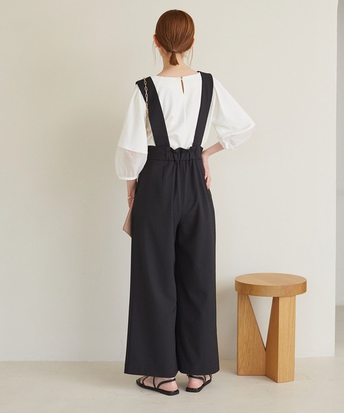 ROPE' PICNIC(ロペピクニック)の「【ご好評につき追加生産】サスペンダー付きパンツ(その他パンツ・レディース・ベージュ/ブラック・40/38/36)」の5枚目の写真
