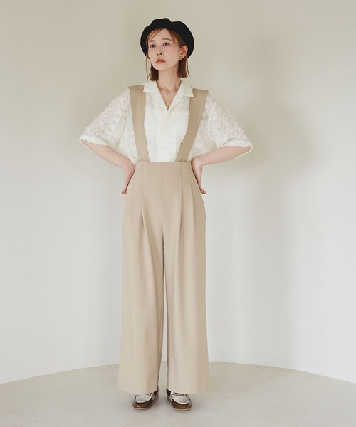 ROPE' PICNIC(ロペピクニック)の「【ご好評につき追加生産】サスペンダー付きパンツ(その他パンツ・レディース・ベージュ/ブラック・40/38/36)」の8枚目の写真