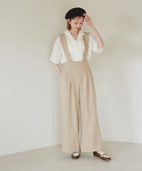 ROPE' PICNIC(ロペピクニック)の「【ご好評につき追加生産】サスペンダー付きパンツ(その他パンツ・レディース・ベージュ/ブラック・40/38/36)」の9枚目の写真