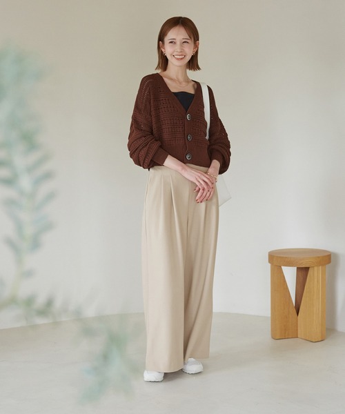 ROPE' PICNIC(ロペピクニック)の「【ご好評につき追加生産】サスペンダー付きパンツ(その他パンツ・レディース・ベージュ/ブラック・40/38/36)」の12枚目の写真