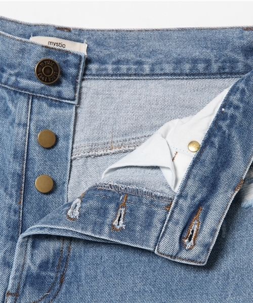 mystic(ミスティック)の「【mystic】ダメージデニムテーパード(デニムパンツ・レディース・ネイビー/ブルー・2/1)」の11枚目の写真