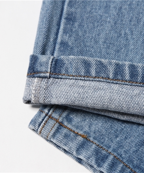 mystic(ミスティック)の「【mystic】ダメージデニムテーパード(デニムパンツ・レディース・ネイビー/ブルー・2/1)」の14枚目の写真